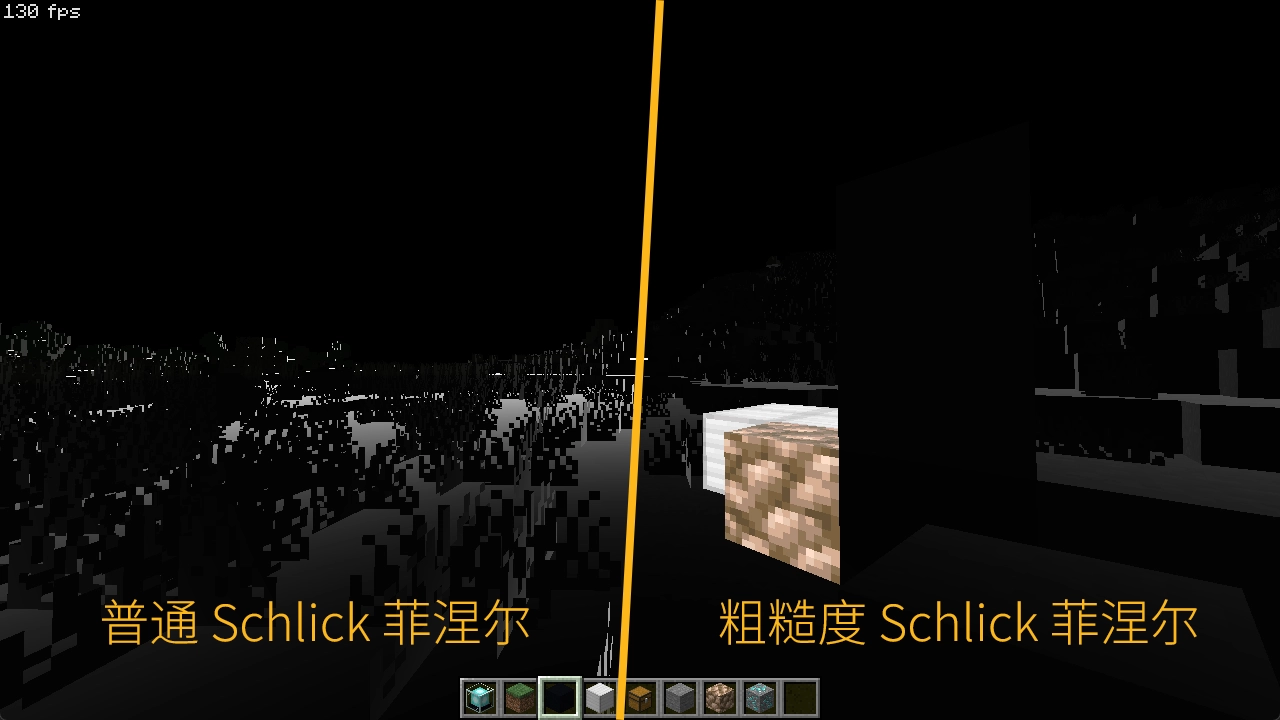 粗糙菲涅尔对比