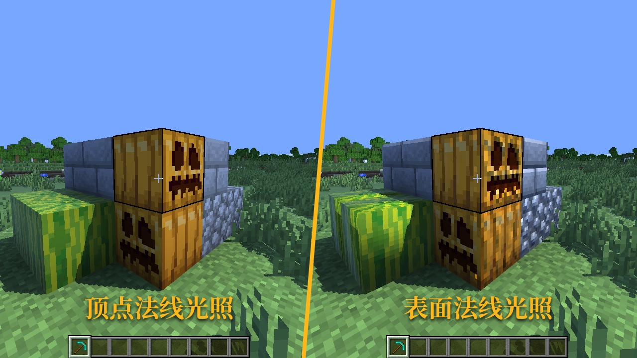 顶点法线光照 VS 表面法线光照